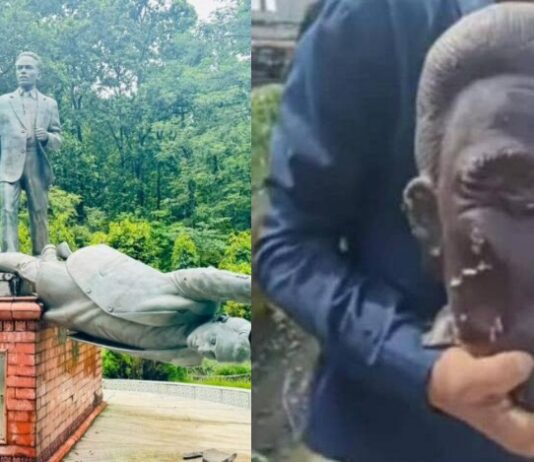 आन्दोलनको आक्रोश शहीदका शालिकमाथि