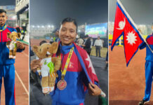 दक्षिण एसियाली सिनियर एथलेटिक्सः दुई रजतसहित नेपाल तेस्रो स्थानमा